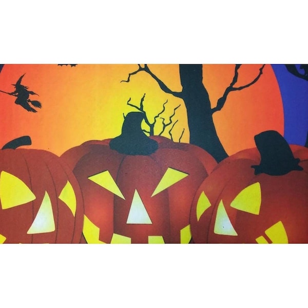 H2H DM 81 Spooky Pumpkins Non Slip Indoor Door Mat, 27 x 18 in. H22848708 - main